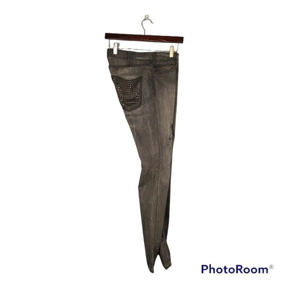 Current/Elliott The Skinny Bleach Out Night/Studs Jeans Size 25 - Picture 8 of 12